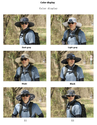 Outdoor Solar Rechargeable Wide Brim Fan Hat